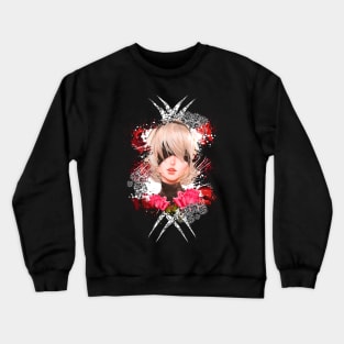 Android Girl - Red/White Abstract Crewneck Sweatshirt